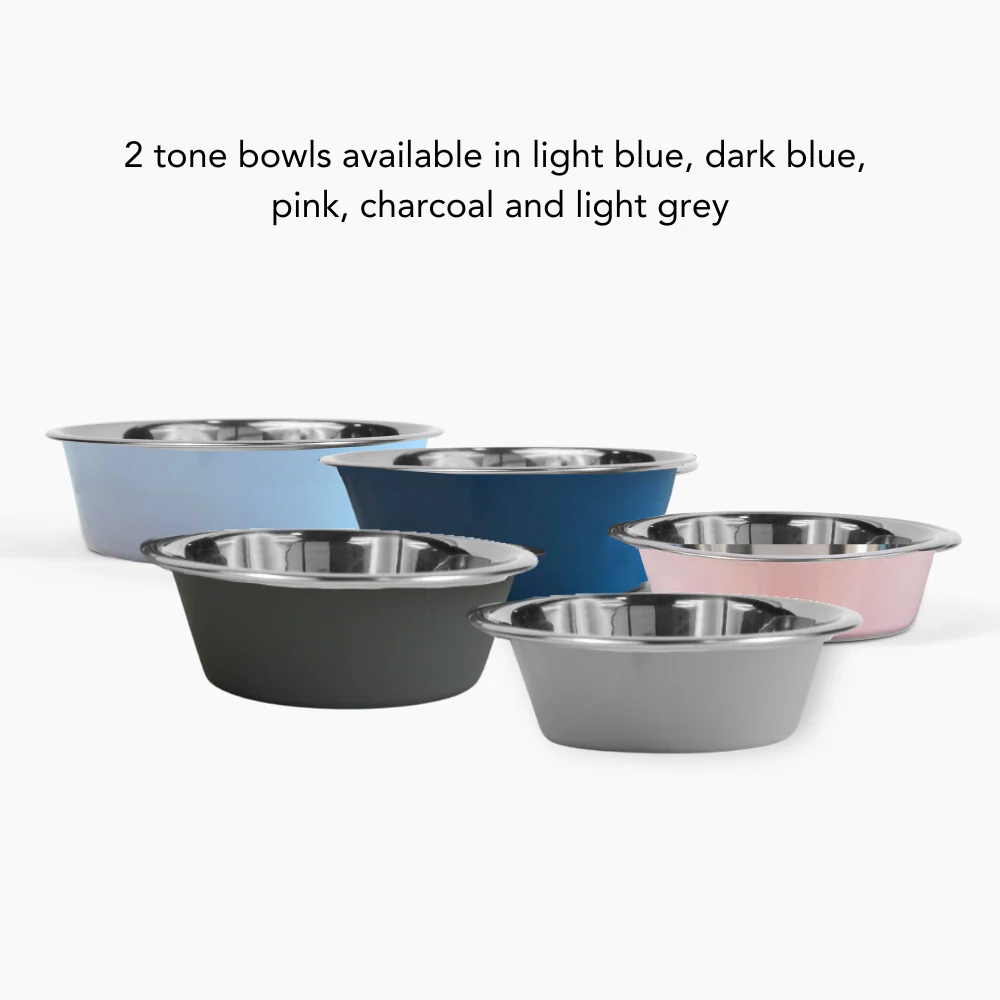 2 Tone Light Blue Metal Bowl Set - Image 6