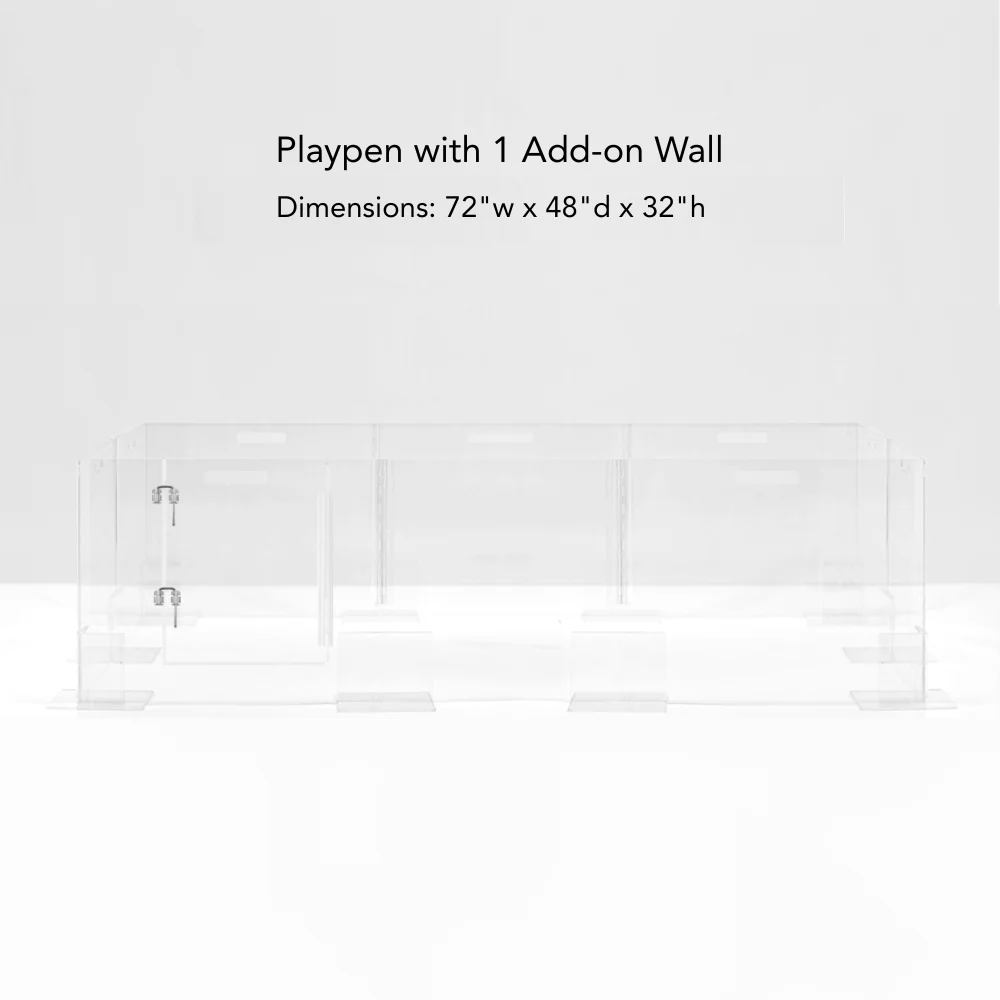 Clear Pet Playpen, 24" High with Door - Image 12