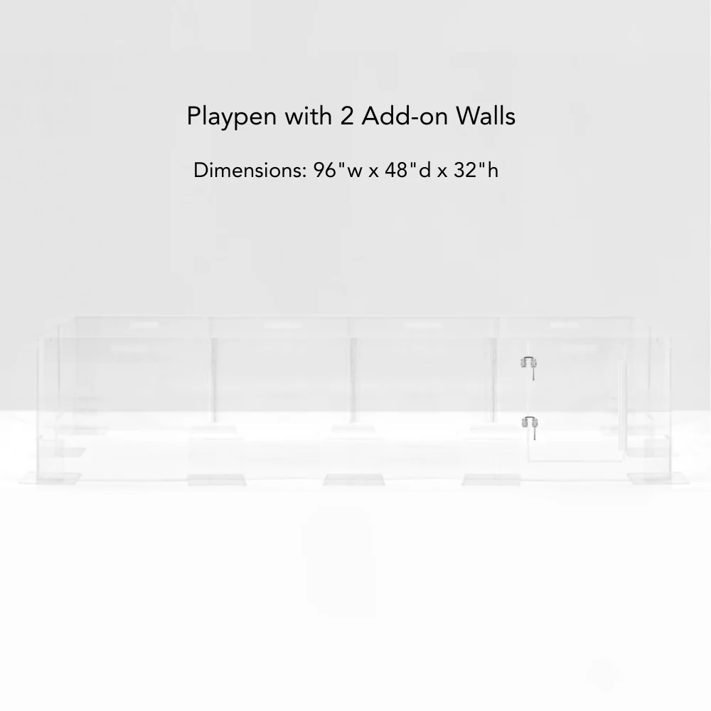 Clear Pet Playpen, 24" High with Door - Image 14