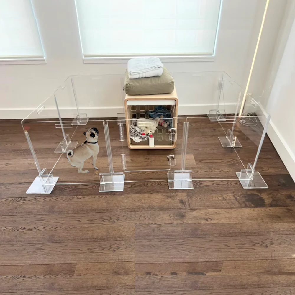 Clear Step-Over Pet Playpen , 24" High - Image 21