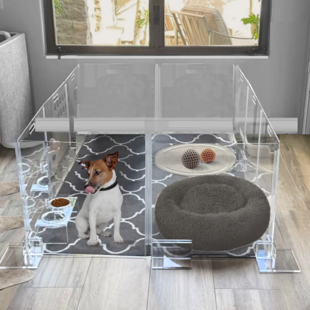 Clear Step-Over Pet Playpen , 24" High - Image 22