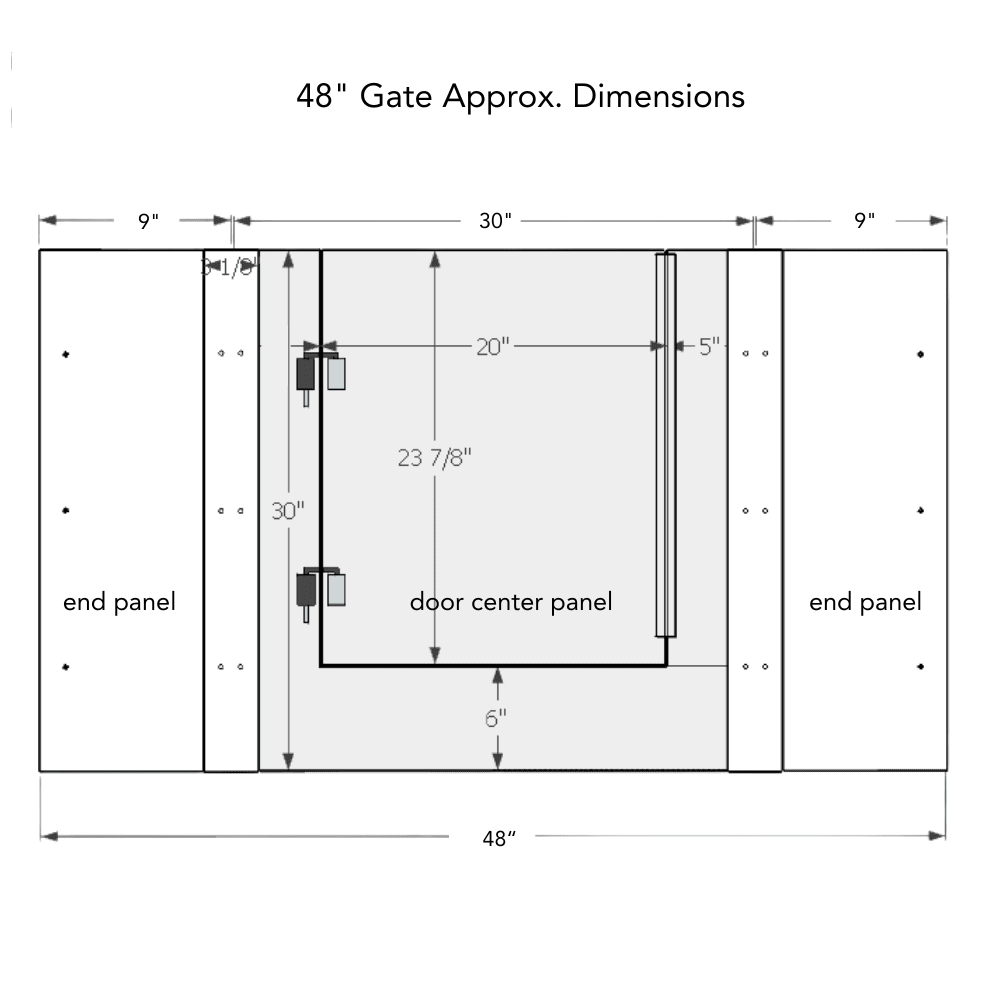 Panel Gate with Door (Wall Attached) - Image 20