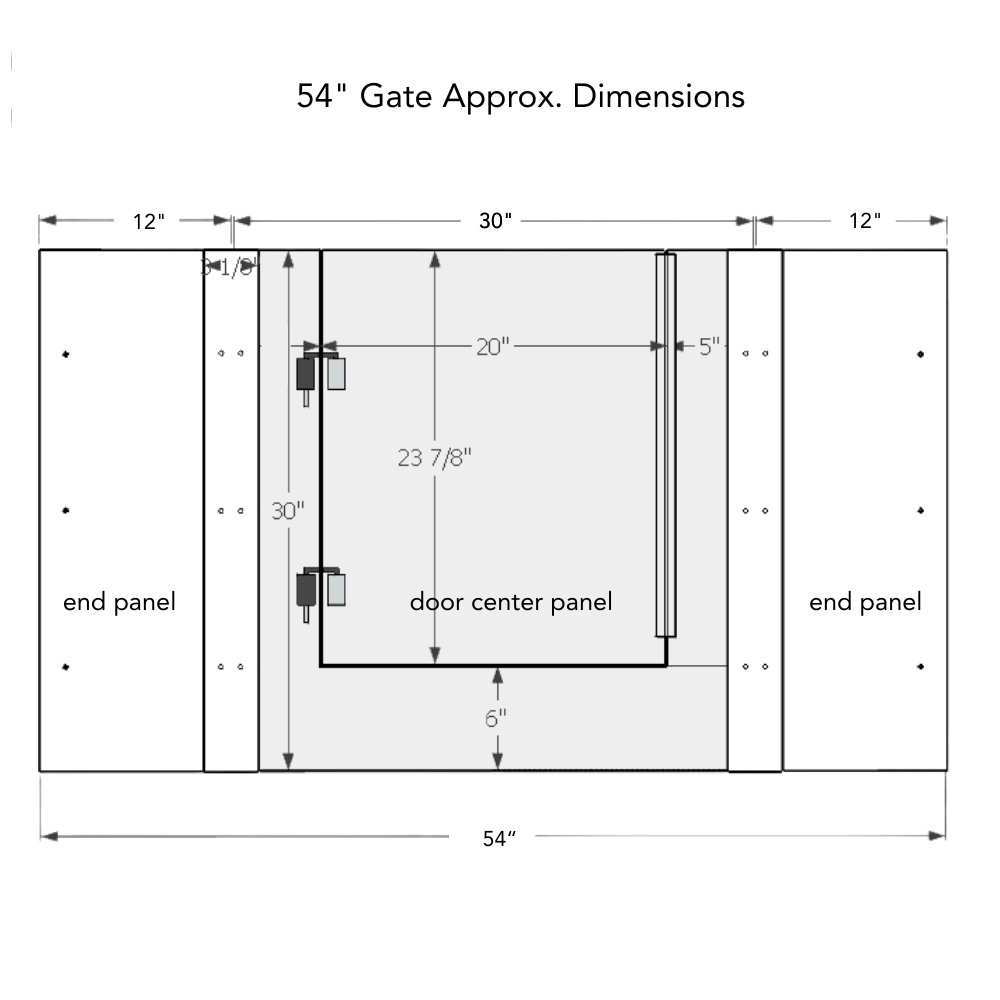 Panel Gate with Door (Wall Attached) - Image 21